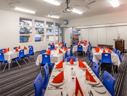 Dining room in school for catering